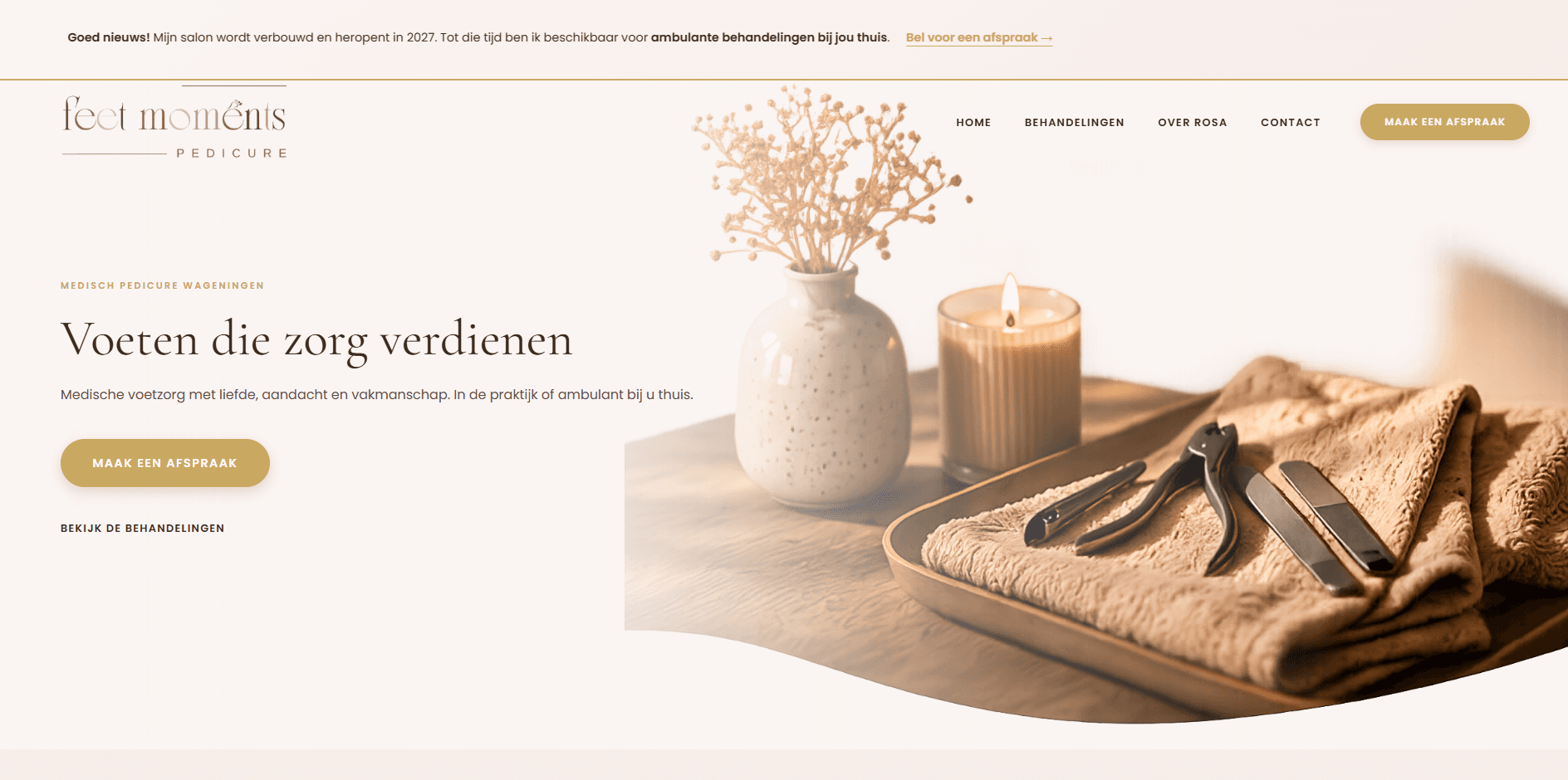 Feet Moments - Medische Pedicurepraktijk Website